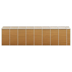 Garden Shed Light Brown 191x725x198 cm Galvanised Steel 3188282