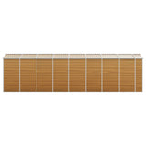 Garden Shed Light Brown 191x725x198 cm Galvanised Steel 3188282