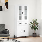Highboard White 69.5x34x180 cm Engineered Wood 3198537