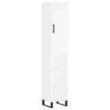 Highboard White 34.5x34x180 cm Engineered Wood 3199001
