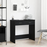 Desk with Drawer Black Oak 80 x 40 x 75 cm Engineered Wood 862480