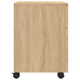 Mobile File Cabinet with Wheels Sonoma Oak 45x38x54 cm Engineered Wood 811523