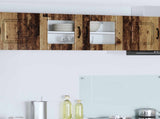 Wall Glass Cabinet LUCCA Old Wood 80 x 31 x 40 cm 884953