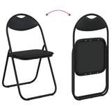 Folding Chair 8 pcs Black 48 x 43.5 x 81 cm Faux Leather 42029067