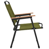 Camping Chair Set of 2 Green 500D Oxford fabric with PE coating 319486