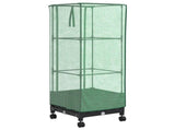 Garden Planter with Greenhouse Cover&Wheels Black PP 3422925