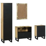 Bathroom Furniture Set with Drawer 4 pcs Brown Engineered Wood 3310044