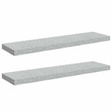 Floating Wall Shelves 2 pcs Concrete Grey 90x23.5x3.8 cm MDF 326604
