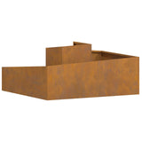 Garden Planter Brown 100 x 100 x 50 cm Weathering Steel 873591