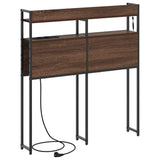 Headboard with Shelf Brown oak 100 cm Engineered wood 859684