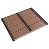 Outdoor Shower Tray WPC Stainless Steel 80x62 cm Brown 48202