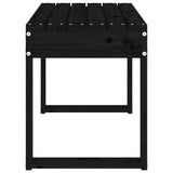 Garden Bench Black Solid Pine Wood Standard Durable 825090