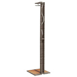 Outdoor Shower Grey 50x55x224 cm Poly Rattan and Acacia Wood 368207