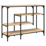 Console Table with Shelves Sonoma Oak 100x35x75 cm 837788