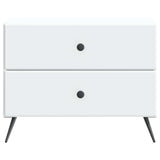 Bedside Cabinet White 62 x 34.5 x 47.5 cm Engineered Wood 895465