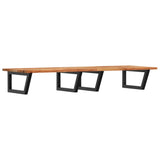 Basin Shelf Wall Mounted Steel and Solid Wood Acacia 3302843