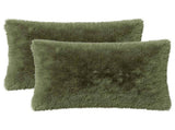 Cushion with Pillow HEERLEN 2 pcs Green PV Fleece 927804