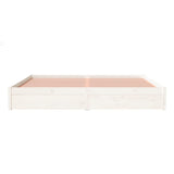 Bed Frame without Mattress White Solid Wood 200x200 cm 814970