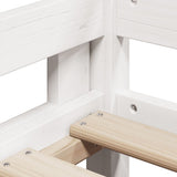 High Sleeper Bed without Mattress White 80x200 cm Solid Wood Pine 3282011