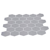 Hexagon Tile 20 pcs Grey 30 x 30 cm Polyurethane and PET 42046229