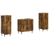 2 Piece Bathroom Cabinet Set ZWOLLE Smoked Oak Engineered Wood 3418004