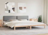Bed Frame with Upholstered Headboard Light Grey 180 x 200 cm 877819