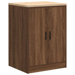 ZNTS Garage Storage Cabinet Brown Oak 60x51x85 cm Solid Wood Pine 860577