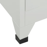 Locker Cabinet with 6 Compartments Steel 90x45x180 cm Grey 20156