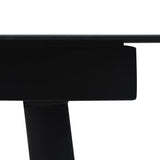 Dining Set Black Cotton rope, powder-coated steel, tempered glass 3058280