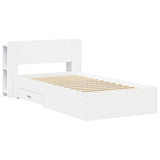 Bed Frame with Storage White 80 x 200 cm Engineered Wood 3433708