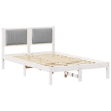 Bed Frame with Upholstered Headboard Light Grey 120 x 200 cm 878263