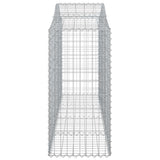 Arched Gabion Baskets 10 pcs 200x50x120/140 cm Galvanised Iron 3145669
