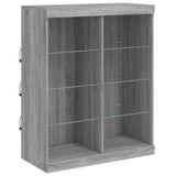 Sideboard with LED Lights Grey Sonoma 81x37x100 cm 836719