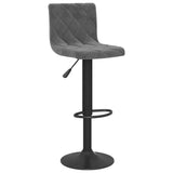 Bar Stools 2 pcs Dark Grey Velvet 333732