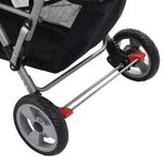 Tandem Stroller Pink and Black Steel 10157