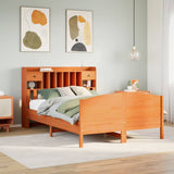 Bookcase Bed without Mattress Wax Brown 140x200cm Solid Wood Pine 3323145