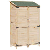 Garden Shed Natural 106.5 x 56 x 176 cm Solid Fir Wood 42033448