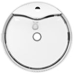 Wash Basin with Overflow 46.5x15.5 cm Ceramic Silver 143865
