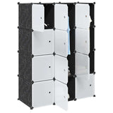 Storage Cube Organiser with 12 Cubes and Hanging Rods PP 4019582