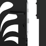 Garden Gate Black 100x150 cm Steel Wave Design 4100971