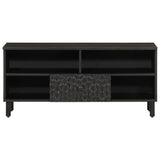 TV Cabinet Black 100x33x46 cm Solid Wood Mango 356835