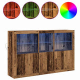 LED Sideboard Old Wood 162 x 37 x 100 cm Engineered Wood 3333122