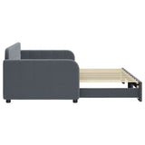 Daybed with Trundle without Mattress Dark Grey 90x190 cm 3197020