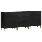 3 Piece Sideboards Black Engineered Wood 3309993