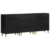 3 Piece Sideboards Black Engineered Wood 3309993