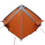 Teepee Tent 6-Person Grey and Orange 431 x 366 x 185 cm 42004073