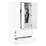 Bathroom Cabinet with Door High Gloss White 79.5 x 49 x 156 cm 3406249