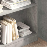 Bookcase Concrete Grey 80x24x109 cm Engineered Wood 857838