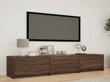 TV Cabinet with LED 165 x 34 x 40 cm Brown Oak Engineered Wood 3418716