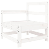 Garden Chair with Cushions White Solid Wood Pine 825570